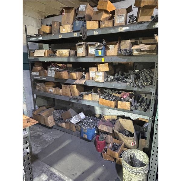 Large Lot Asst Cylinder Head Hardware/Parts on Rack
