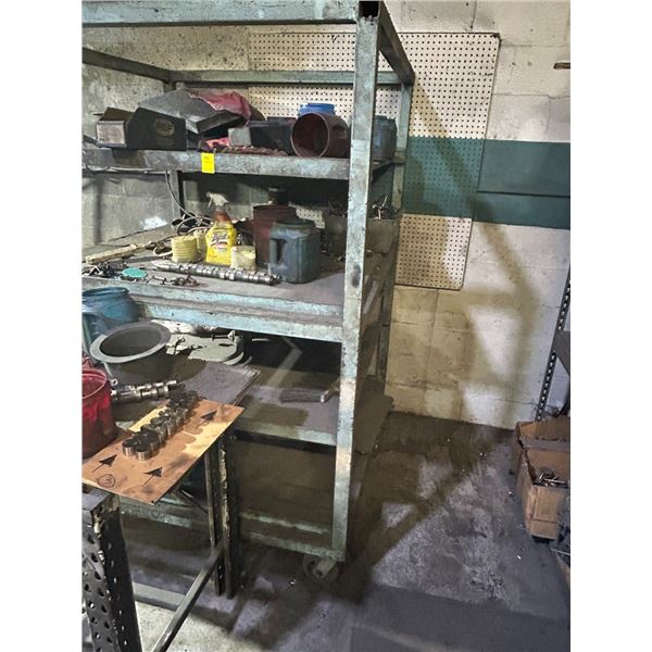 Blue Steel 4 Shelf Cart w/Remaining Hardware