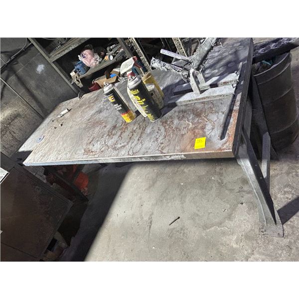 3'  X  6'  Grey Metal Work Bench