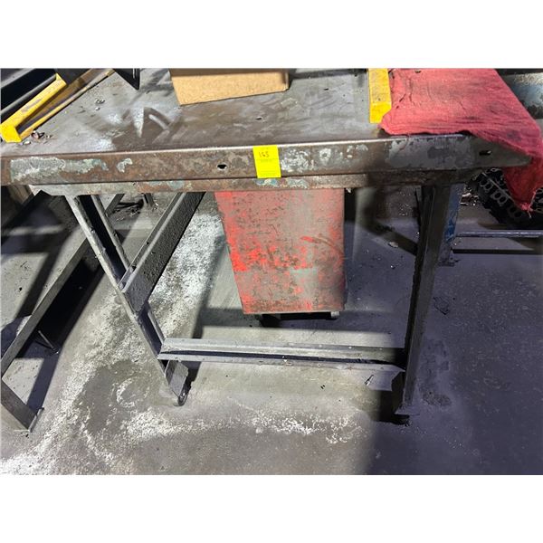 Approx.  3'  X  6'  Metal Rolling Worktable