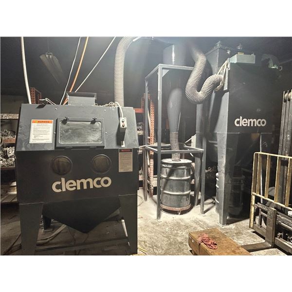 Clemco Industrial Blast Cabinet w/Large Dust Collection System  2025  28216  S # S384042  M # 900D