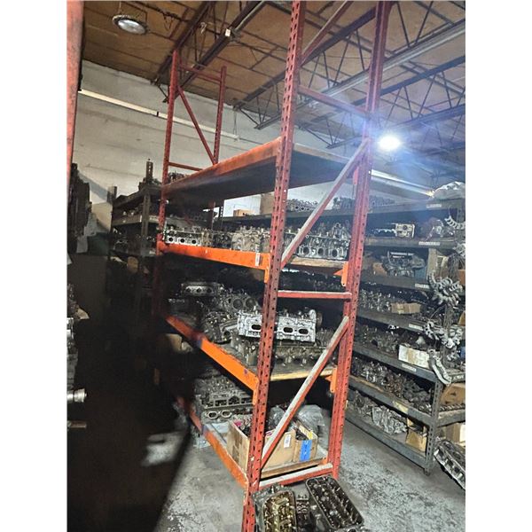 Orange Narrow  4 Shelf Pallet Rack Section