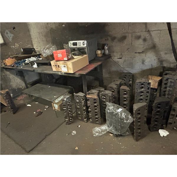 Steel Work Bench w/Cylinder Heads