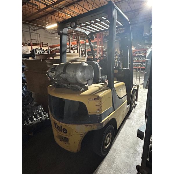 Yale  FLP050  5K  LB  Cap LP  Forklift w/Triple Mast, Cushion Tires, Lights, Shows  3040  Hrs.,  Run