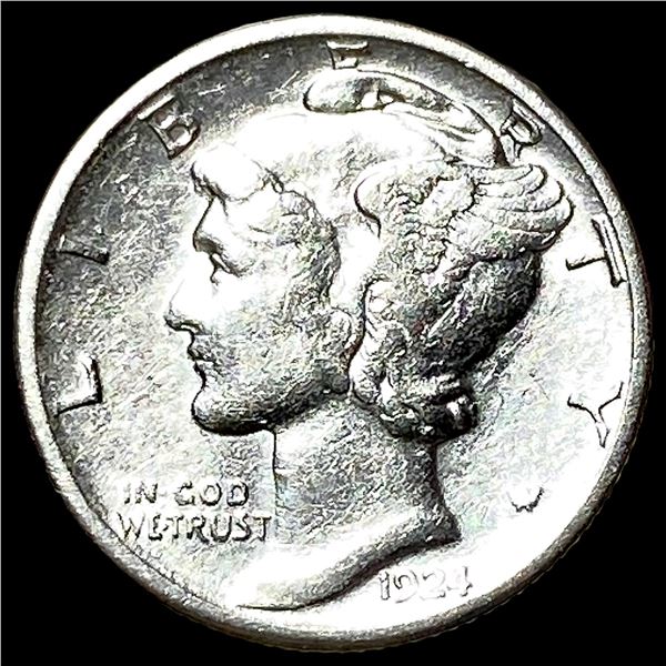 1924-S Silver Mercury Dime CLOSELY  UNCIRCULATED