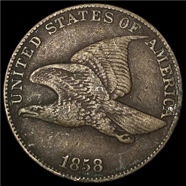 1858 Flying Eagle Cent ABOUT UNCIRCULATED