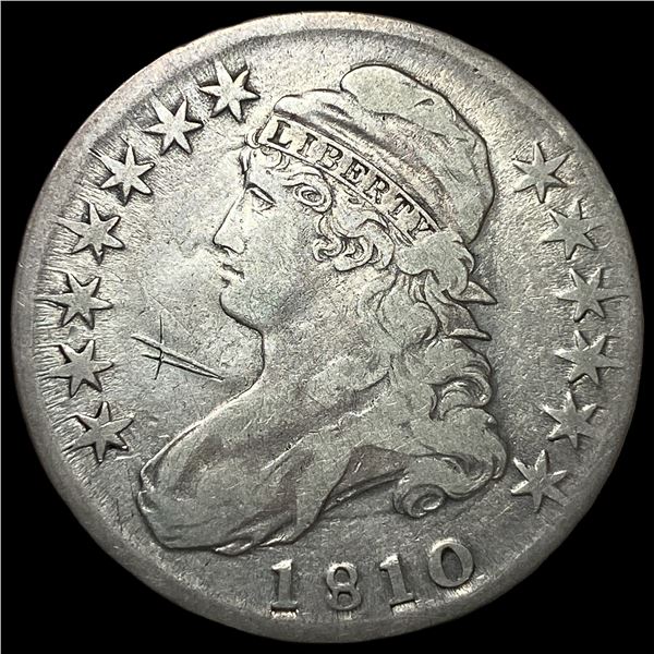 1810 Capped Bust Half Dollar ABOUT  UNCIRCULATED