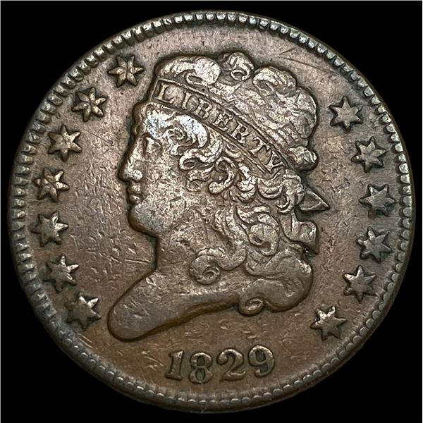 1829 Classic Head Half Cent NEARLY  UNCIRCULATED