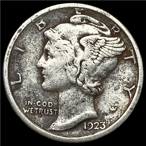 1923-S Silver Mercury Dime NEARLY  UNCIRCULATED