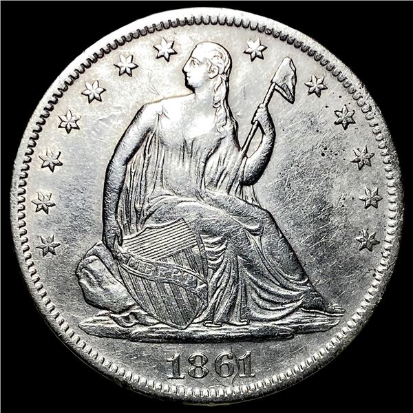 1861-S Silver Half Dollar CLOSELY  UNCIRCULATED
