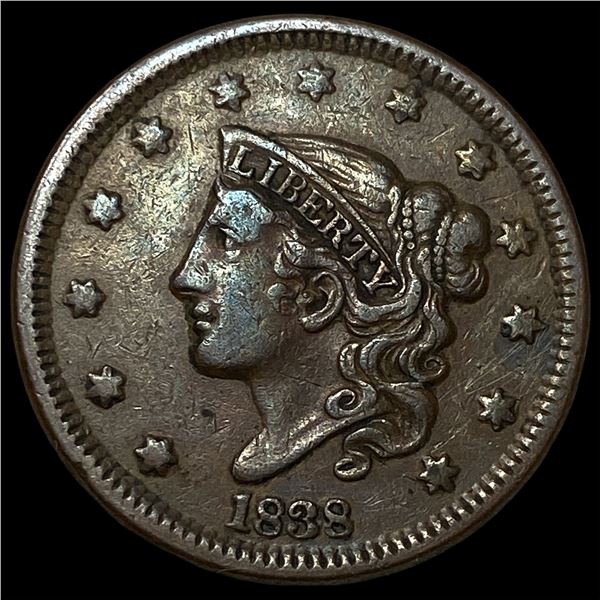 1838 Coronet Head Large Cent CLOSELY  UNCIRCULATED