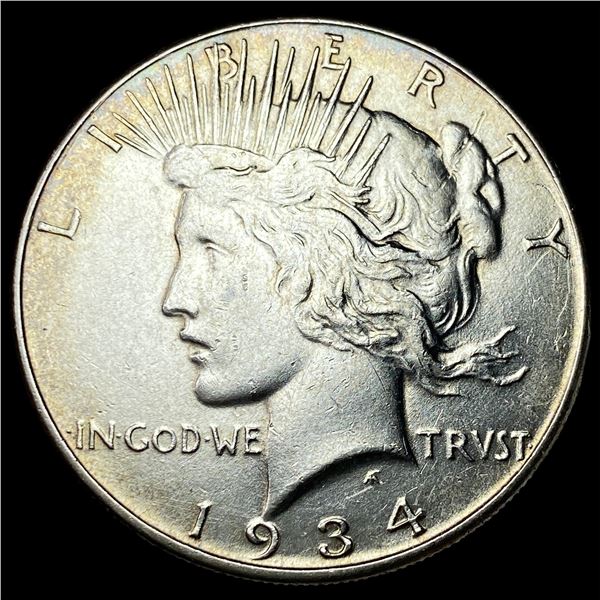 1934 Silver Peace Dollar CHOICE AU