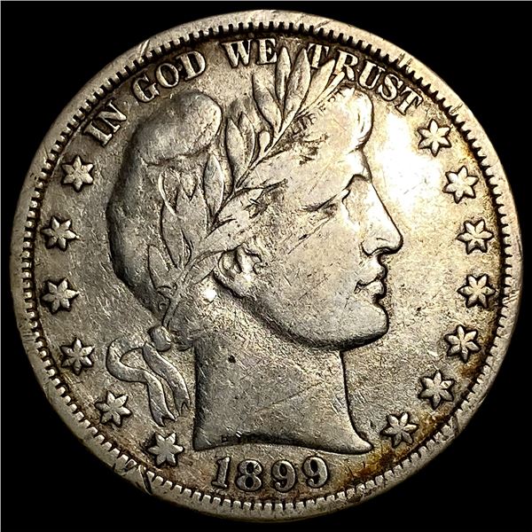 1899 Silver Barber Half Dollar NEARLY  UNCIRCULATED