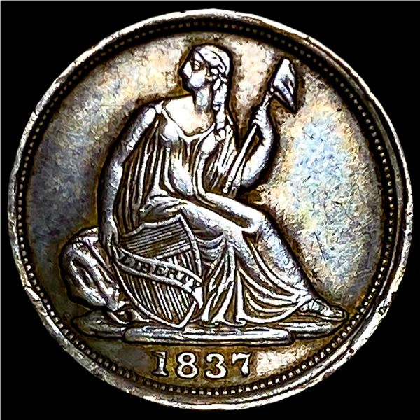 1837 Silver Half Dime CLOSELY UNCIRCULATED