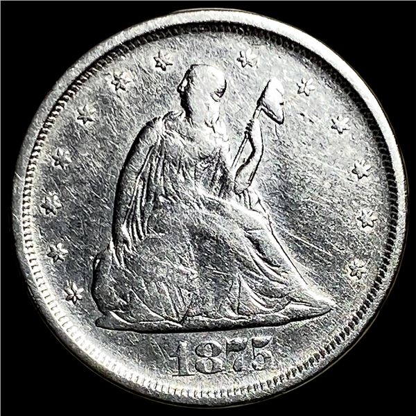 1875-S Silver Twenty Cents NEARLY  UNCIRCULATED