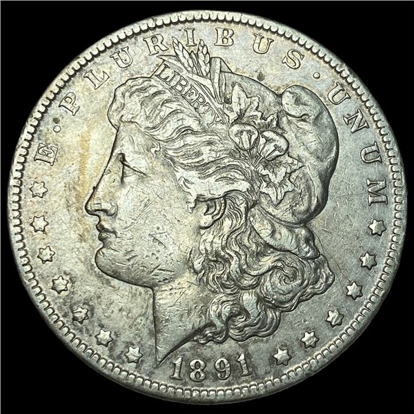 1891-CC Silver Morgan Dollar NEARLY  UNCIRCULATED
