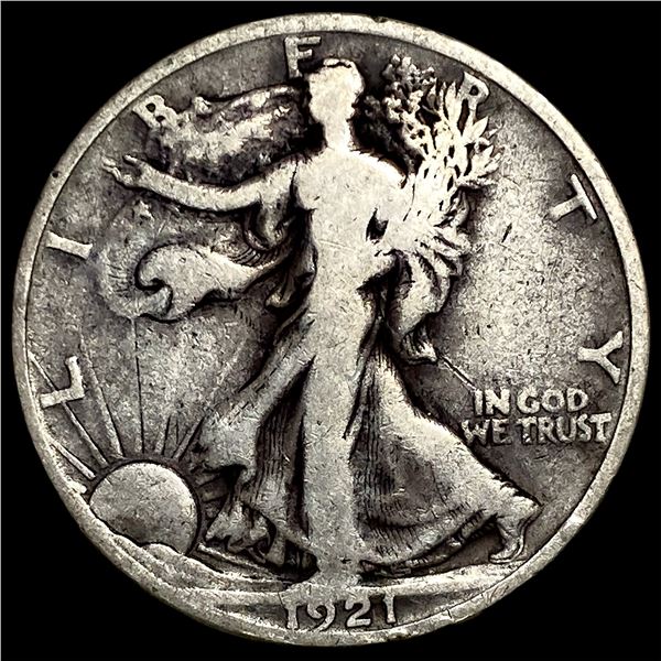 1921-S Silver Walking Liberty Half Dollar  LIGHTLY CIRCULATED