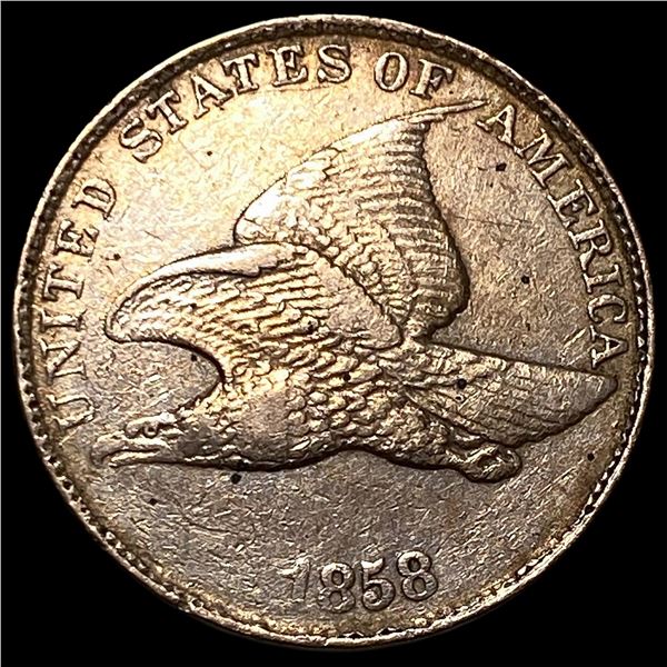 1858 Copper-Nickel Flying Eagle Cent CLOSELY  UNCIRCULATED