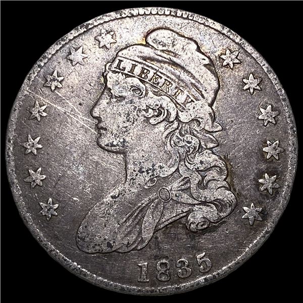 1835 Capped Bust Half Dollar ABOUT  UNCIRCULATED