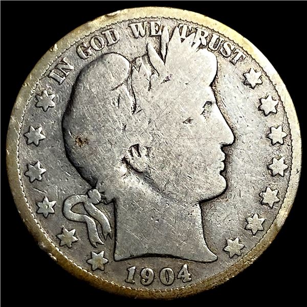 1904-S Silver Barber Half Dollar CLOSELY  UNCIRCULATED