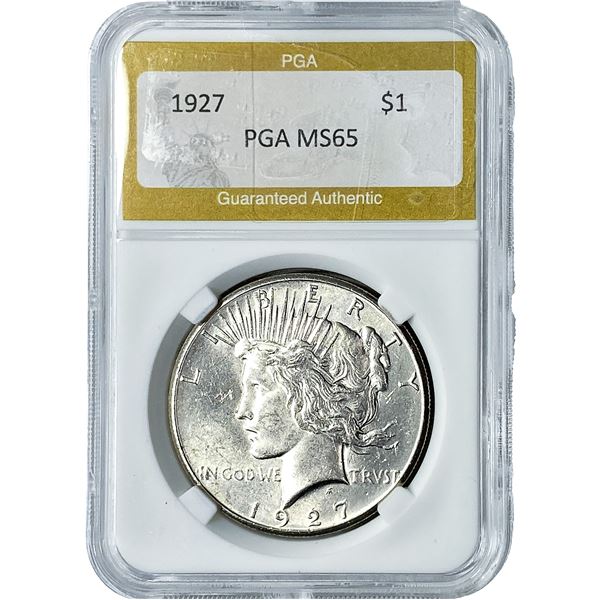 1927 Silver Peace Dollar PGA MS65