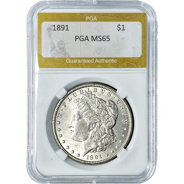 1891 Morgan Silver Dollar PGA MS65