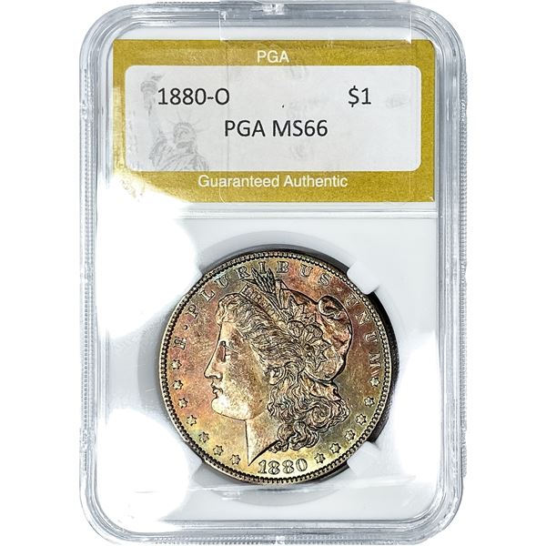 1880-O Morgan Silver Dollar PGA MS66