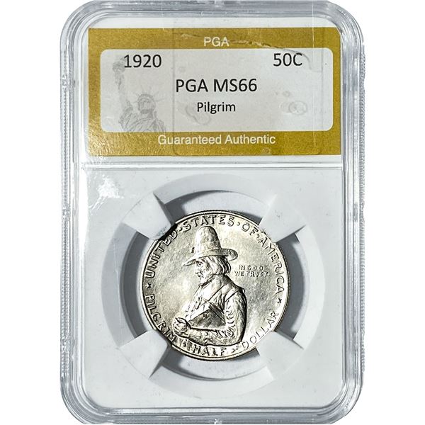 1920 Pilgrim Half Dollar PGA MS66