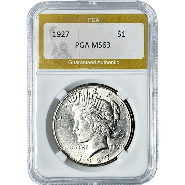 1927 Silver Peace Dollar PGA MS63