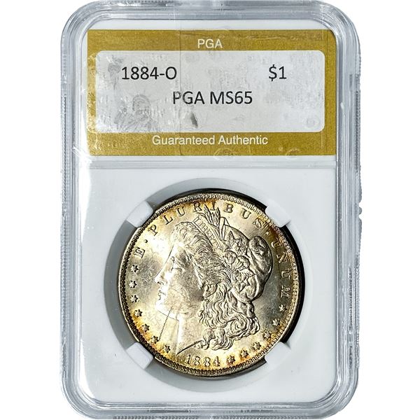 1884-O Morgan Silver Dollar PGA MS65