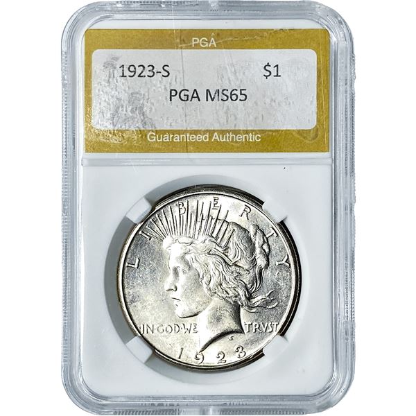 1923-S Morgan Silver Dollar PGA MS65