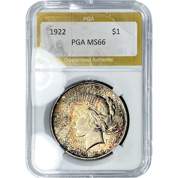 1922 Silver Peace Dollar PGA MS66