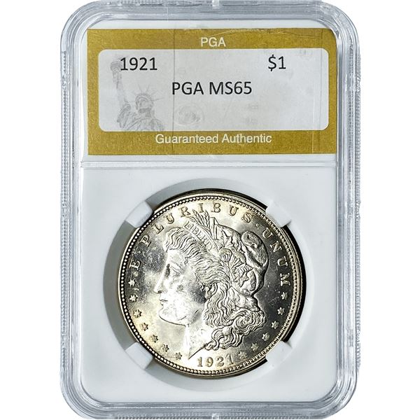 1921 Morgan Silver Dollar PGA MS65