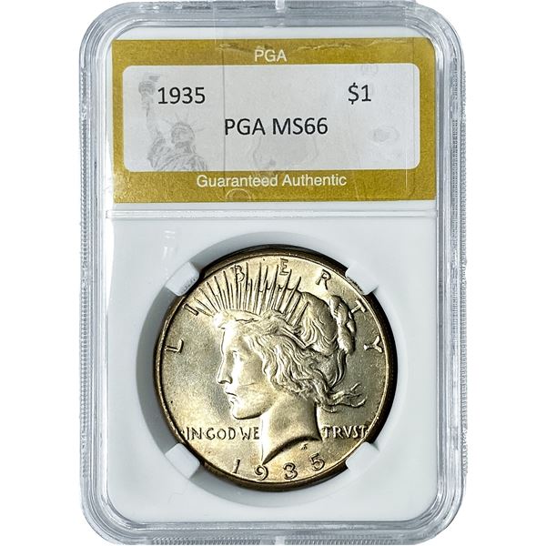 1935 Silver Peace Dollar PGA MS66