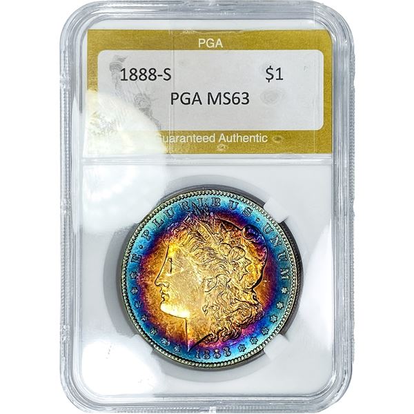 1888-S Morgan Silver Dollar PGA MS63