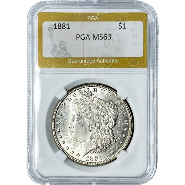1881 Morgan Silver Dollar PGA MS63
