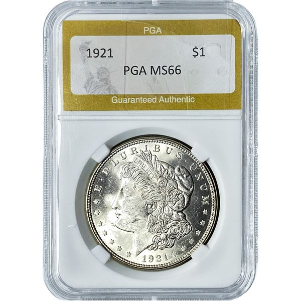 1921 Morgan Silver Dollar PGA MS66