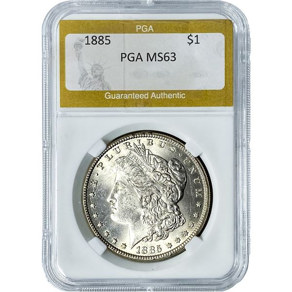 1885 Morgan Silver Dollar PGA MS63