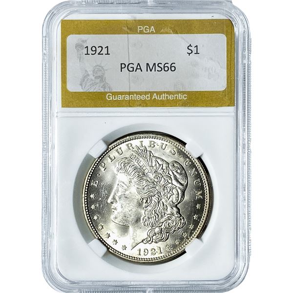 1921 Morgan Silver Dollar PGA MS66