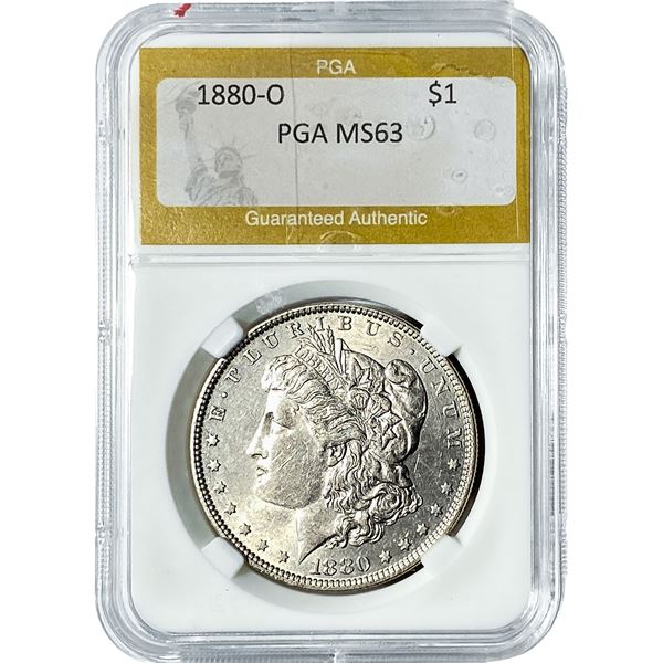 1880-O Morgan Silver Dollar PGA MS63