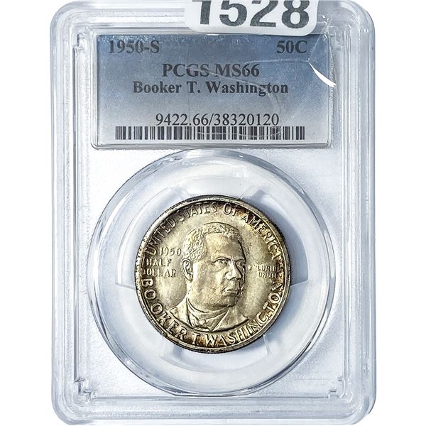 1950-S Booker T Half Dollar PCGS MS66