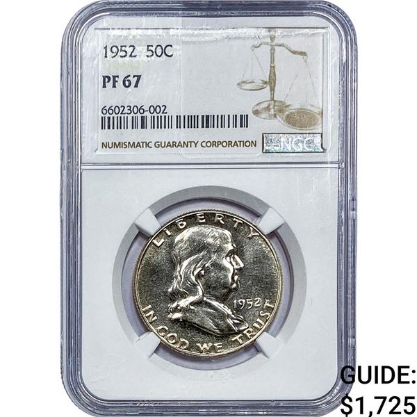 1952 Franklin Half Dollar NGC PF67