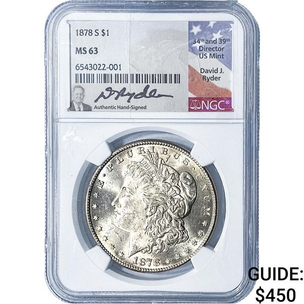 1878-S Morgan Silver Dollar NGC MS63