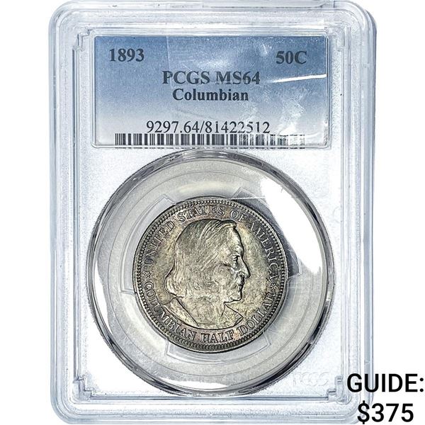 1893 Columbian Expo Half Dollar PCGS MS64
