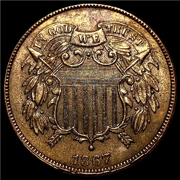 1867 Two-Cent Piece CLOSELY UNCIRCULATED