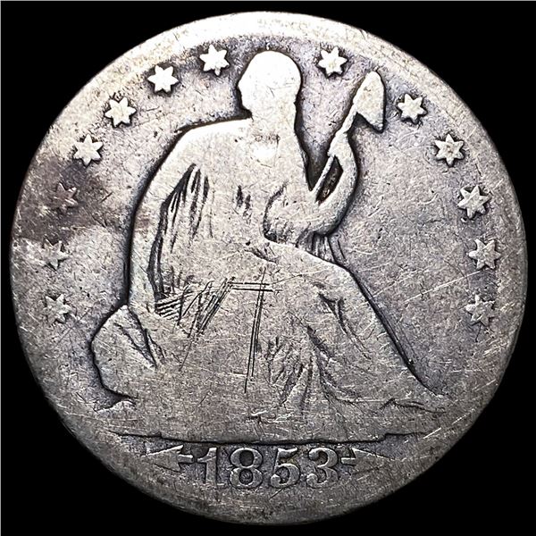 1853 Arrows Seated Liberty Half Dollar  LIGHTLY CIRCULATED