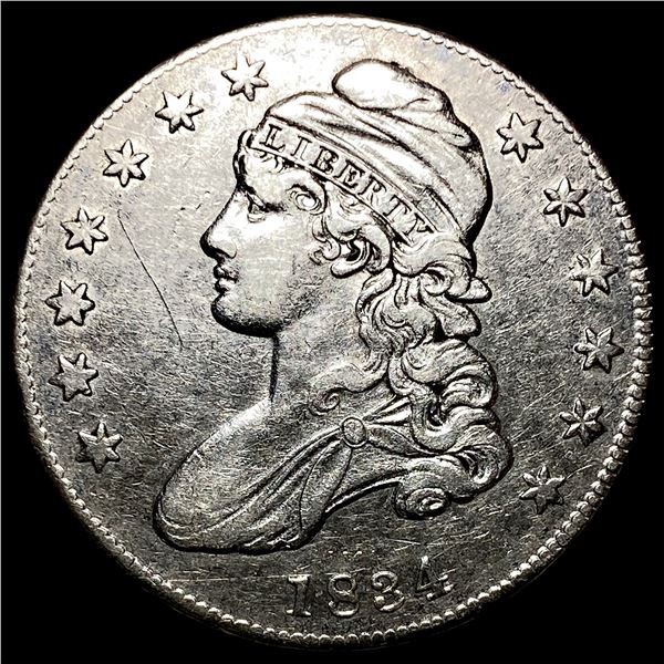 1834 Silver Capped Bust Half Dollar CLOSELY  UNCIRCULATED