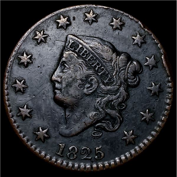 1825 Coronet Head Large Cent NEARLY  UNCIRCULATED