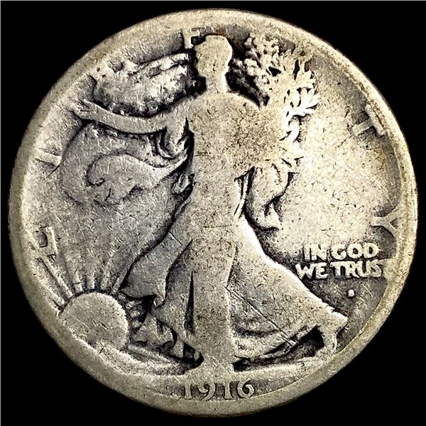 1916-S Walking Liberty Half Dollar NICELY  CIRCULATED