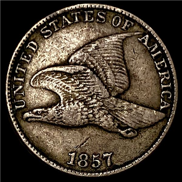 1857 Flying Eagle Cent NEARLY UNCIRCULATED